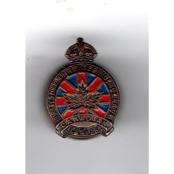 556.  BRITISH EMPIRE SERVICE LEAGUE CANADIAN LEGION 1927 RD, W. SCULLY