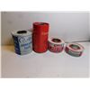 Image 1 : 559.  VINTAGE ROLL BANDAGE CONTAINERS METAL