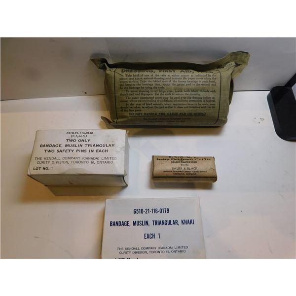 563.  MILITARY BANDAGES/DRESSINGS