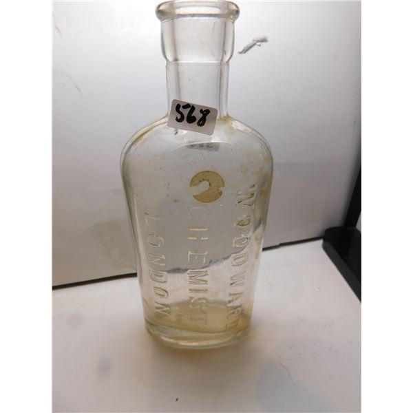 568.  WOODWARD CHEMIST LONDON BOTTLE