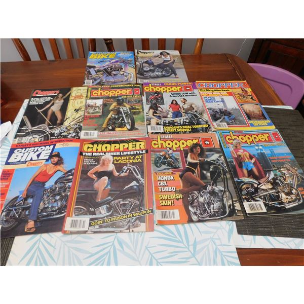 578.  10 VARIOUS 1980 AND 81 CHOPPER MAGAZINES