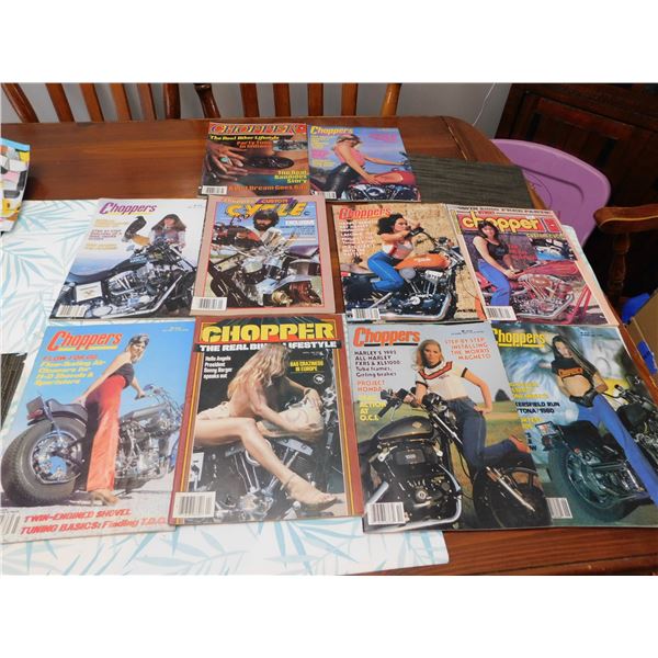 579.  10 VARIOUS 1980, 81, 82 CHOPPER MAGAZINES