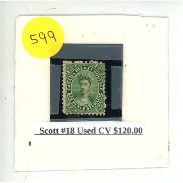 Scott #18 Used CV $120.00
