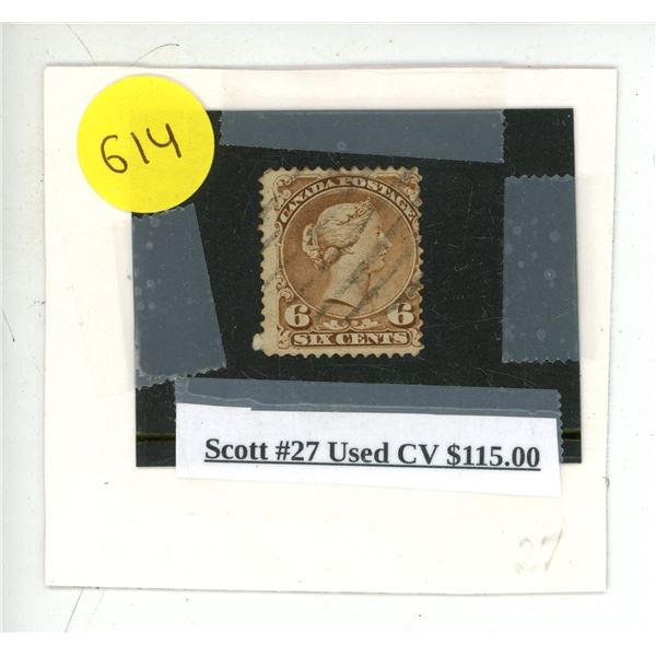 Scott #27 Used CV $115.00.