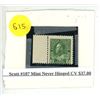 Image 1 : Scott #107 Mint Never Hinged CV $37.00.
