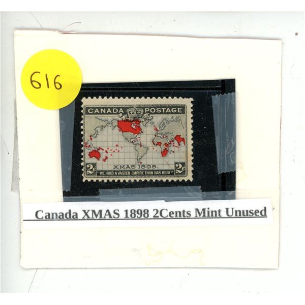 Canada XMAS 1898 2 Cents Mint Unused.