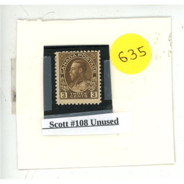 Scott #108 Unused.