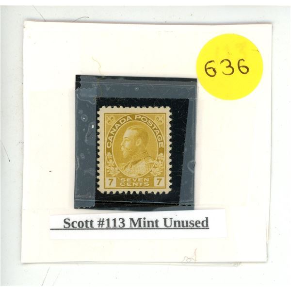 Scott #113 Mint Unused.
