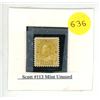 Image 1 : Scott #113 Mint Unused.