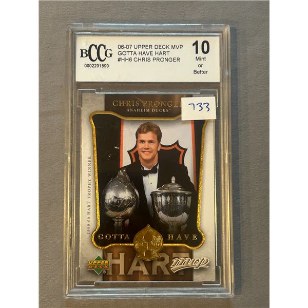 Chris Pronger - MVP Gotta Have Heart - Hockey Card - Graded Mint