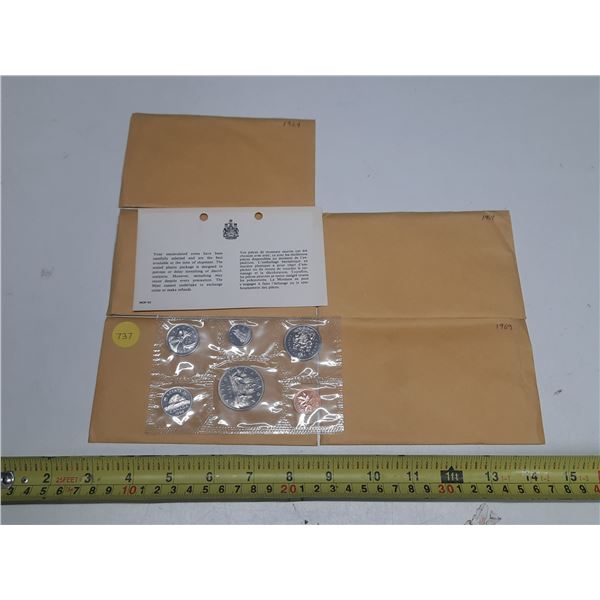 Lot of 5 Canadian 1969 Proof Like sets. All are in original packaging with COA.
