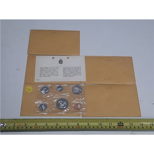 Lot of 5 Canadian 1970 Proof Like sets. All are in original packaging with COA.