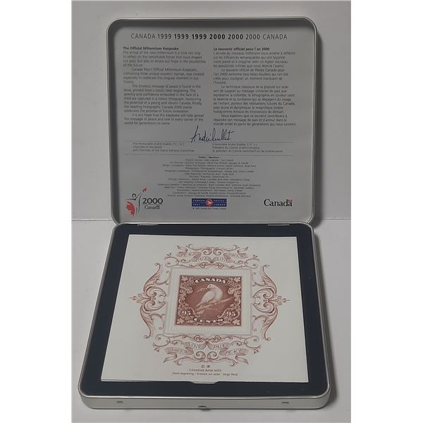 Canada 1999 The Official Millennium Keepsake, issued by Canada Post. Includes 3 Stamps and one 2000 