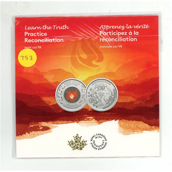 2022 Truth and Reconciliation Keepsake Medal. Learn the Truth, Practice Reconciliation. Unopened pac