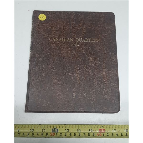 Empty Coinmaster Canadian 25 Cents Album for 25 Cents dated 1870 to 1968. Used.