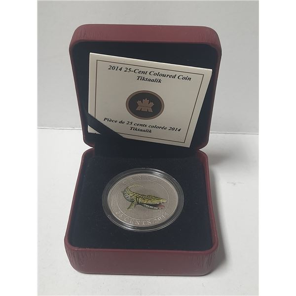 2014 25-Cent Colored Coin - Tiktaalik.
