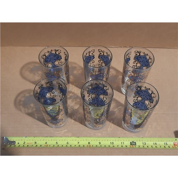 6 Pieces "MCM" Bar Glasses