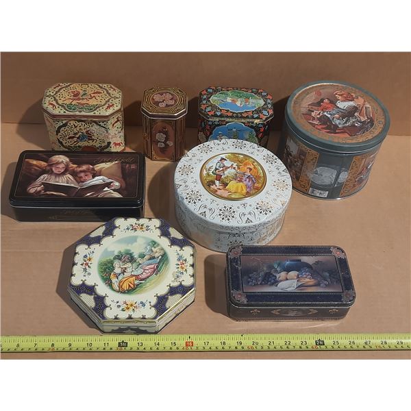 8 Vintage Tins
