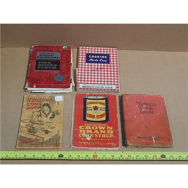 5 Piece 1930's, 40's and 50's Cookbooks