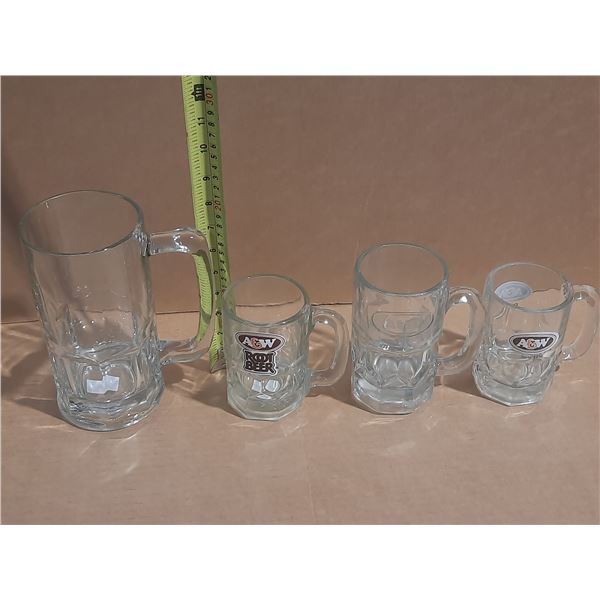 4 "A & W" Mugs