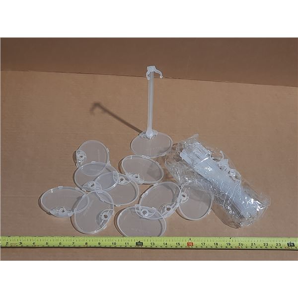 10 - Display Stands for Action Figures or Small Dolls, Can Go Around Neck or Waiste - 8 inches High