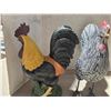 Image 4 : 3 rooster garden decorations- 12"H