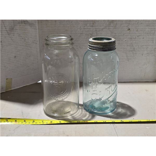 Lot of antique jars-  true fruit and gem