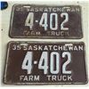 Image 1 : Matched Set of 1935 License Plates