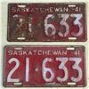 Image 1 : Matching Set of 1941 License Plates