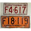 Image 1 : 1945 and 1947 License Plates