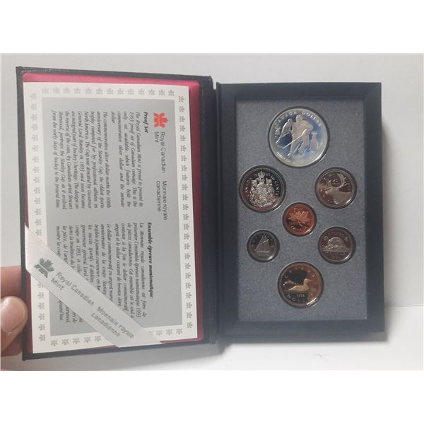 1993 Royal Canadian Mint 7-Coin Double Dollar Prrof Set. - 100th Anniversary of the Stanley Cup.