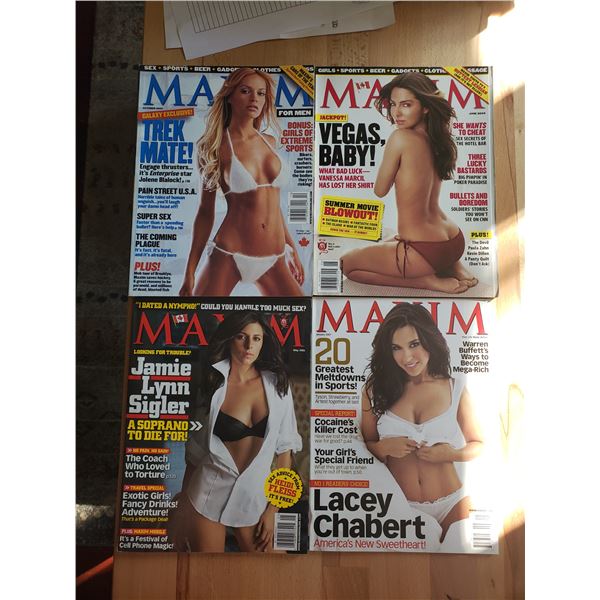 (4) Maxim Adult Magazines