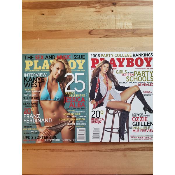 (2) Playboy Magazines