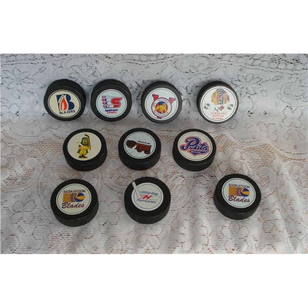 Bag with Hockey Pucks