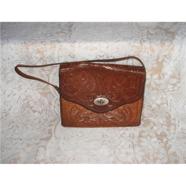 Vintage Tooled Leather Purse