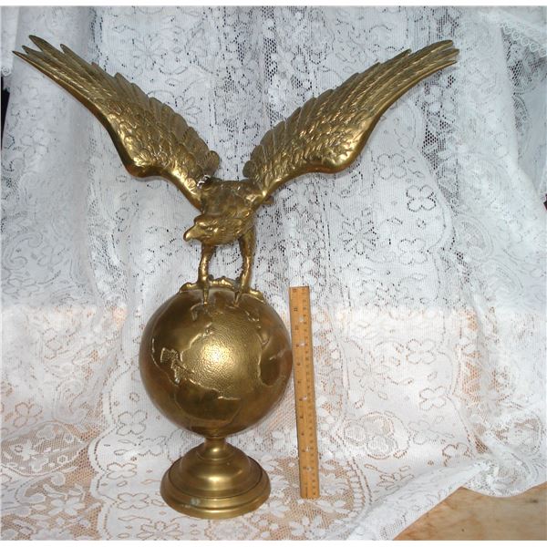 Brass Eagle on Globe