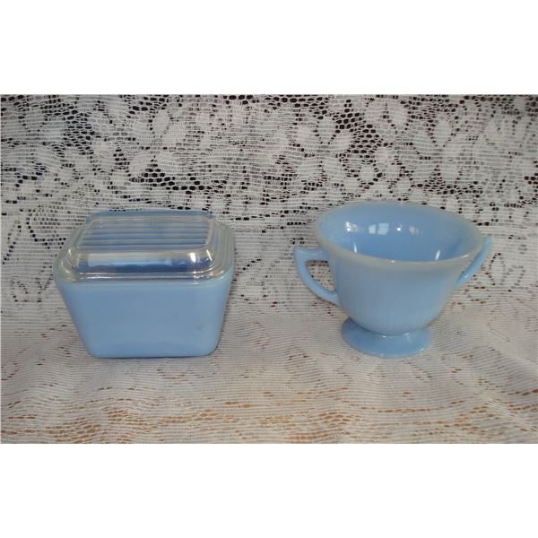Delphite Refrigeration Dish and Sugar Bowl
