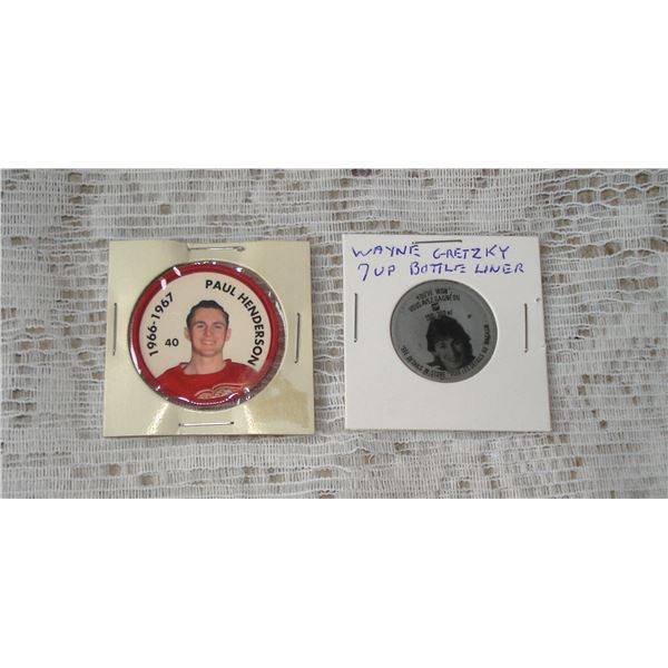 Paul Henderson Hockey Coin and Wayne Gretzky Pop Liner