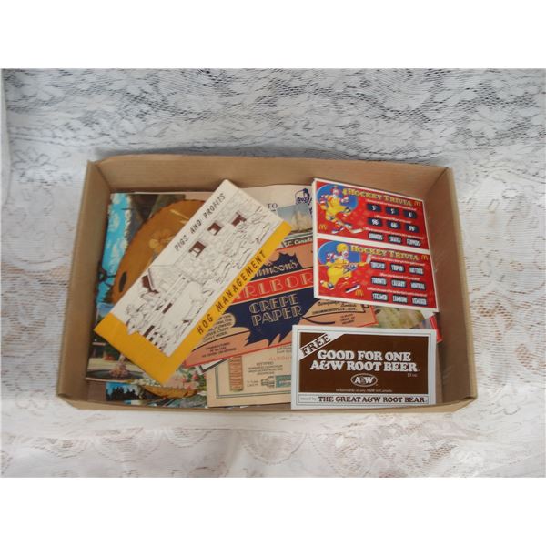Box of Paper Collectibles