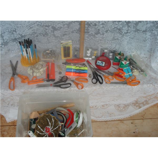 Tub of Sewing Supplies