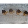Image 4 : Set of 4 First Nations  Western Mugs  Brown  Some Uneven Glazing