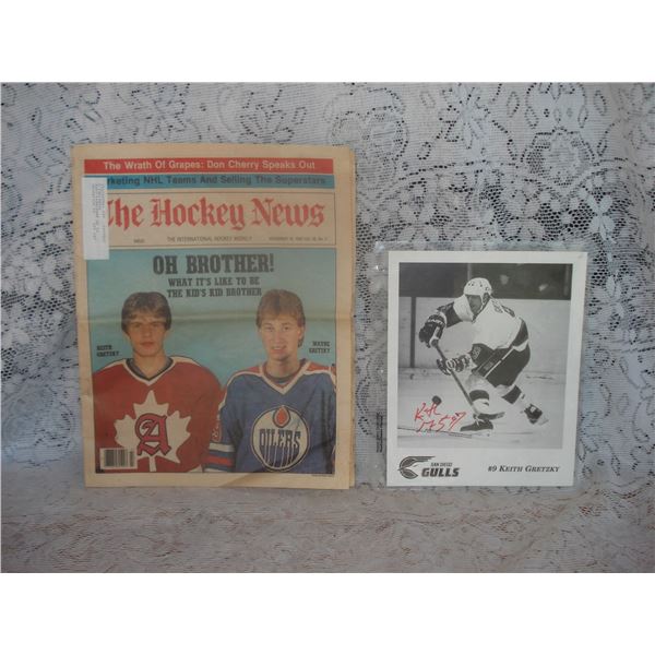 Keith Gretzky  Lot   Autograph Assumed Authentic