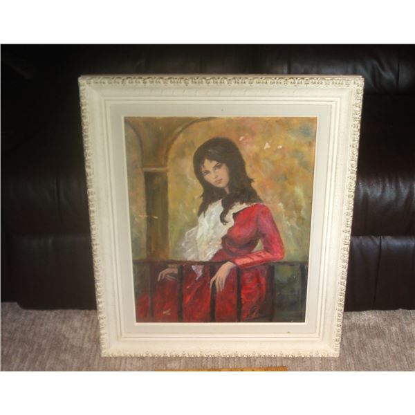 Seniorita Oil Painting  Vintage 1970's