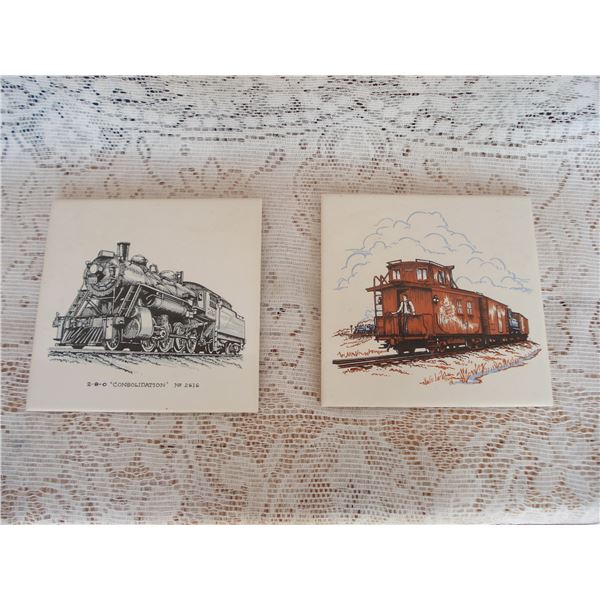 Pair Of CN Railway Tiles