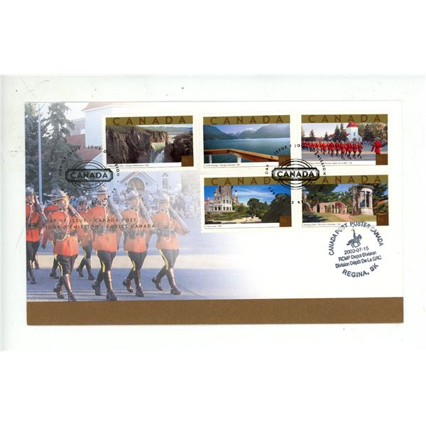 2003 First Day Cover celebrating the 130th Anniversary of the founding of the RCMP.