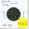 Image 1 : Newfoundland. 1919c Silver 25 Cents. The last NFLD 25 Cents issued. VF-30.