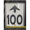 Image 1 : Maximum 100 Ahead Highway Sign