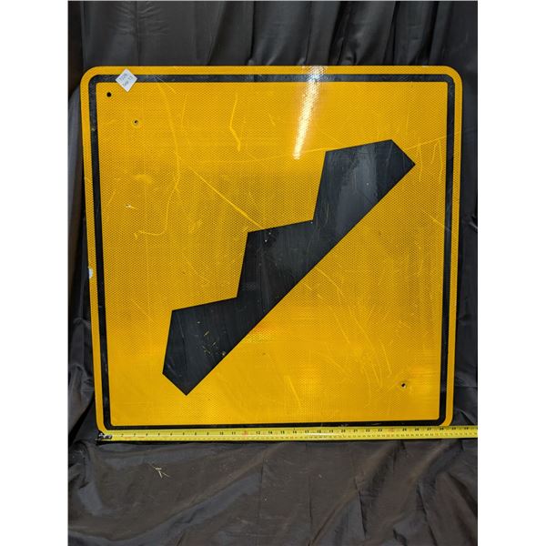 Broken Pavement Highway Sign