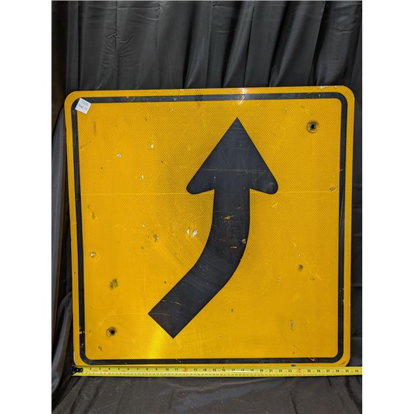Slight Curve Highway Sign