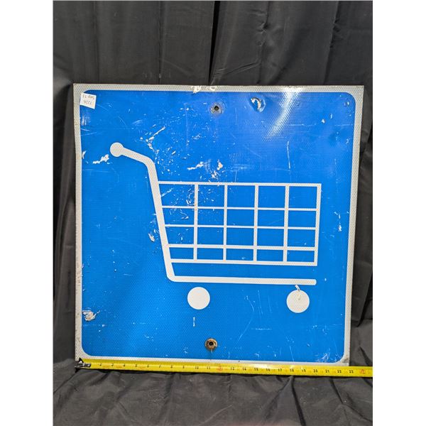 Shopping Ahead Highway Sign